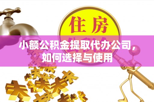 平果小额公积金提取代办公司，如何选择与使用