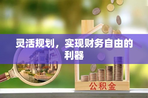平果灵活规划，实现财务自由的利器