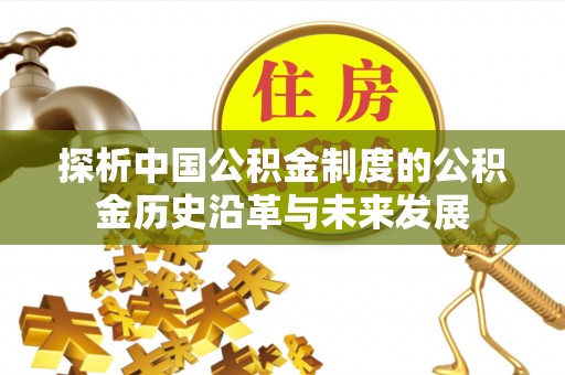 平果探析中国公积金制度的公积金历史沿革与未来发展