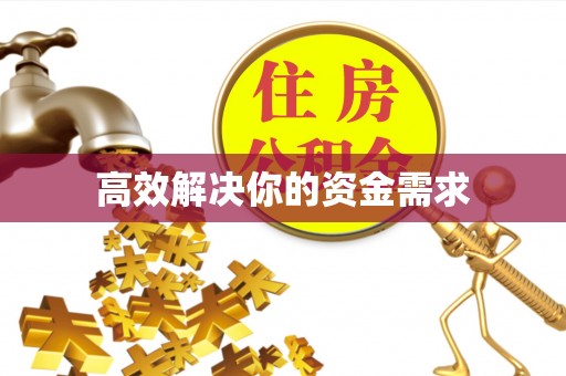 平果高效解决你的资金需求