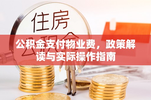 平果公积金支付物业费，政策解读与实际操作指南