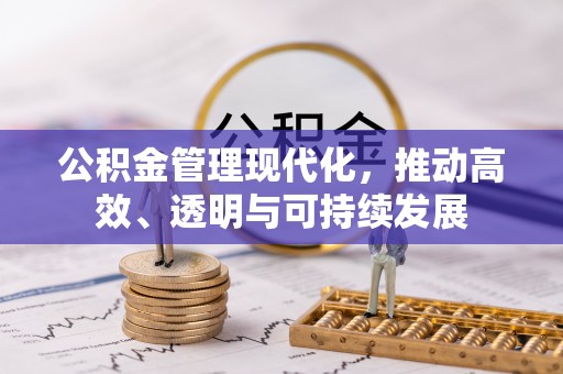 平果公积金管理现代化，推动高效、透明与可持续发展