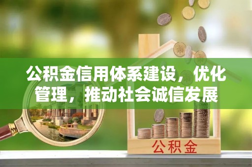 平果公积金信用体系建设，优化管理，推动社会诚信发展