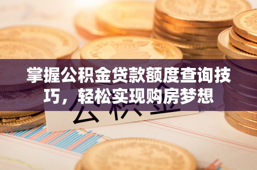 平果掌握公积金贷款额度查询技巧，轻松实现购房梦想