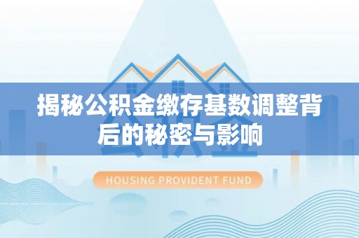 平果揭秘公积金缴存基数调整背后的秘密与影响