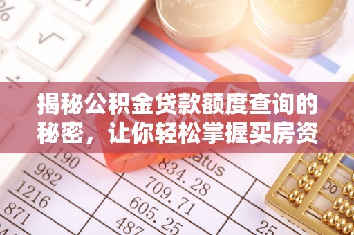 平果揭秘公积金贷款额度查询的秘密，让你轻松掌握买房资金规划