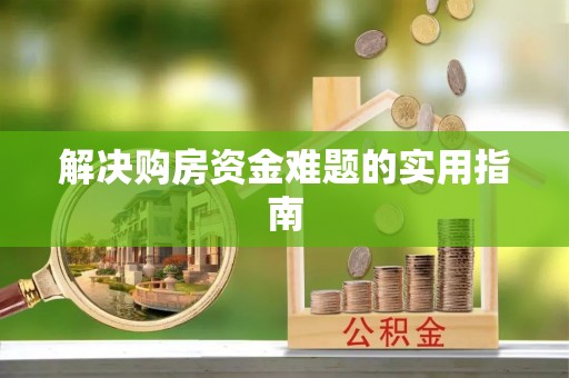 平果解决购房资金难题的实用指南