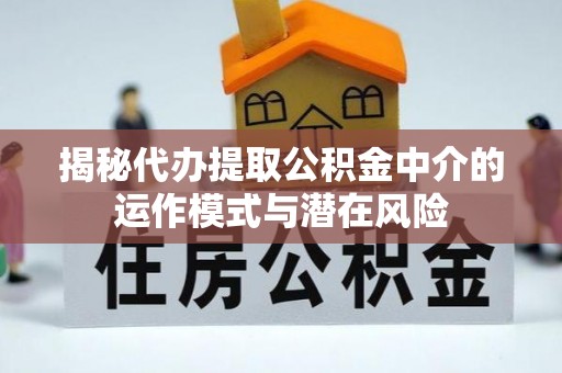 平果揭秘代办提取公积金中介的运作模式与潜在风险
